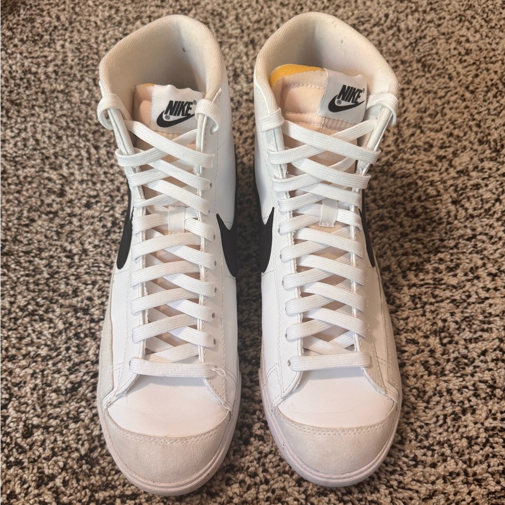 Nike High-Top Athletic Shoes - White and Black